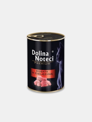 Karma mokra dla kota Dolina Noteci Premium bogata w cielęcine 400g