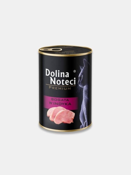 Karma mokra dla kota Dolina Noteci Premium bogata w indyka 400g
