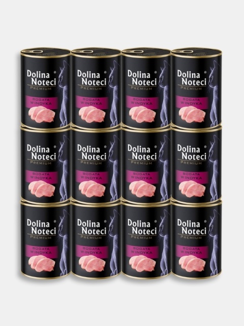 Karma mokra dla kota Dolina Noteci Premium bogata w indyka zestaw 12x400g