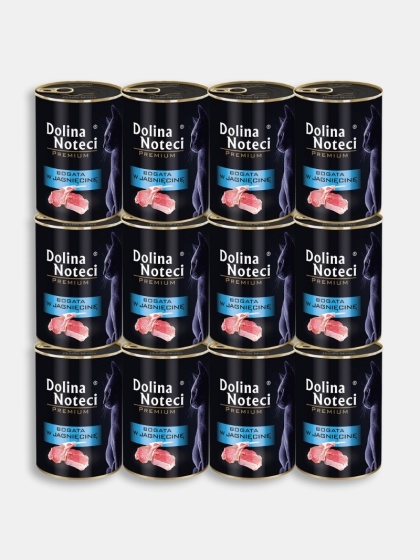 Karma mokra dla kota Dolina Noteci bogata w jagnięcine zestaw 12x400g