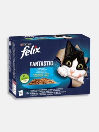 Karma mokra dla kota Felix Fantastic rybne smaki 12x85g