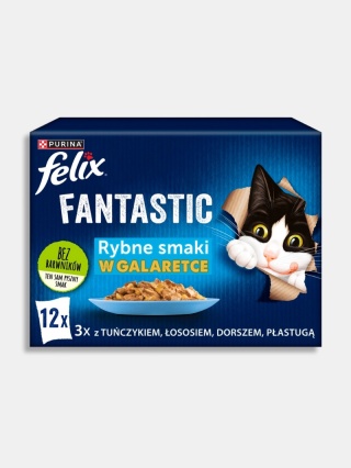 Karma mokra dla kota Felix Fantastic rybne smaki 12x85g