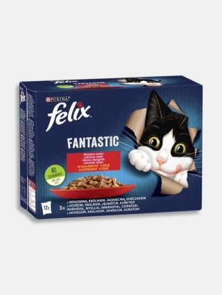 Karma mokra dla kota Felix Fantastic wiejskie smaki 12x85g