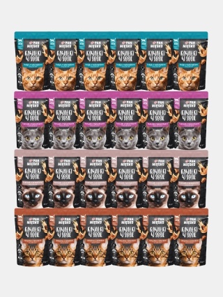 Karma mokra dla kota Pan Mięsko kawałki w sosie mix smaków 24x85g