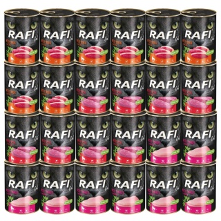 Karma mokra dla kota Rafi Cat mix smaków 24x400g