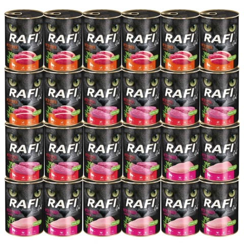 Karma mokra dla kota Rafi Cat mix smaków 24x400g
