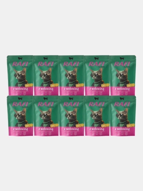 Karma mokra dla kota Rafi Classic z wołowiną 10x100g