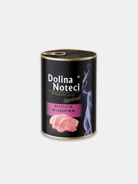 Karma mokra dla kota po sterylizacji Dolina Noteci Premium bogata w indyka 400g