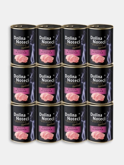 Karma mokra dla kota po sterylizacji Dolina Noteci Premium bogata w indyka 400g