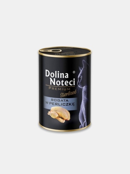 Karma mokra dla kota pod sterylizacji Dolina Noteci Premium bogata w perliczkę 400g