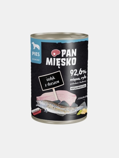Karma mokra dla psa Pan Mięsko indyk z dorszem 400g