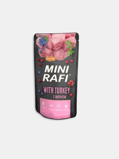 Karma mokra dla psa Rafi Mini z indykiem 150g