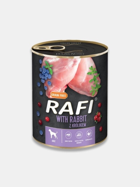 Karma mokra dla psa Rafi z królikiem 800g