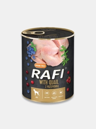 Karma mokra dla psa Rafi z przepiórką 800g