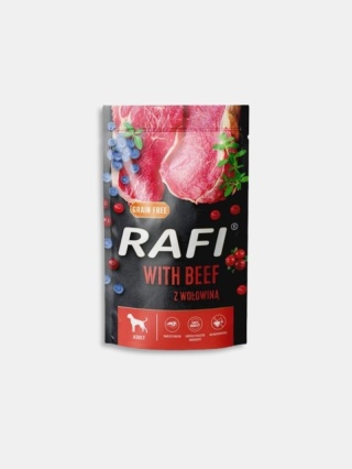 Karma mokra dla psa Rafi z wołowiną 500g