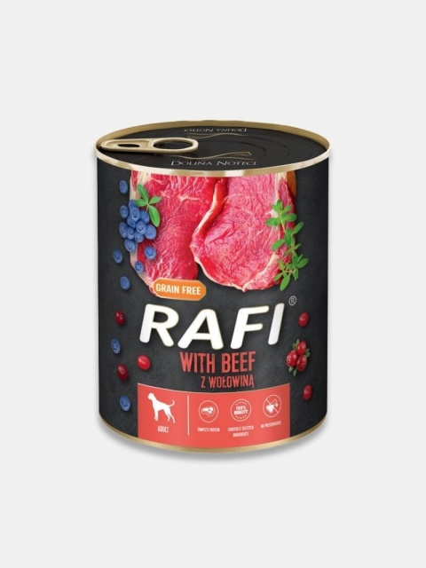 Karma mokra dla psa Rafi z wołowiną 800g