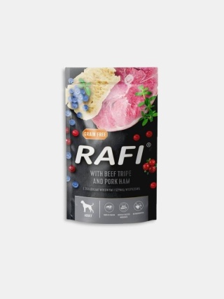 Karma mokra dla psa Rafi z żołądkami wołowymi 500g