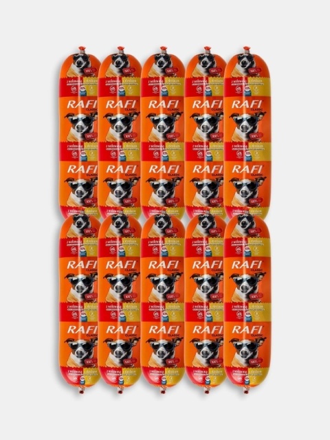 Karma mokra dla psa baton Rafi z wołowiną i drobiem zestaw 10x1000g