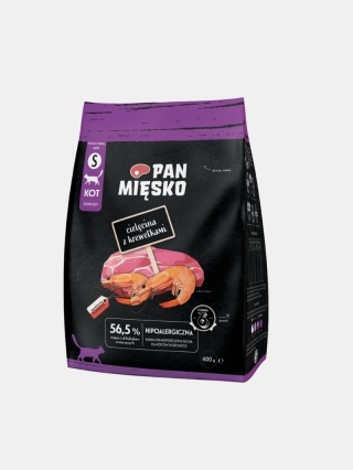 Karma sucha dla kota Pan Mięsko cielęcina z krewetkami 400g