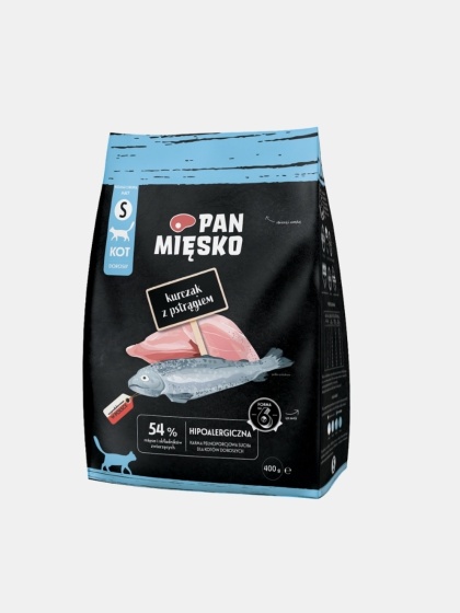 Karma sucha dla kota Pan Mięsko kurczak z pstrągiem 400g