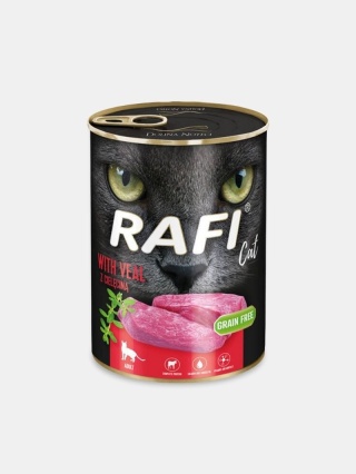 Mokra karma dla kota Rafi z cielęciną 400g