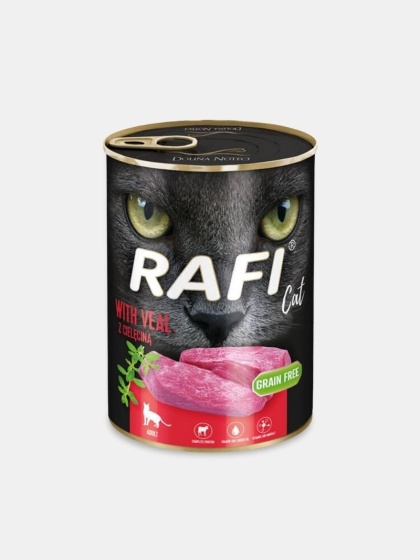 Mokra karma dla kota Rafi z cielęciną 400g