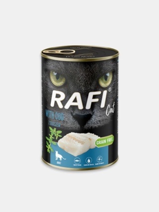 Mokra karma dla kota Rafi z dorszem 400g