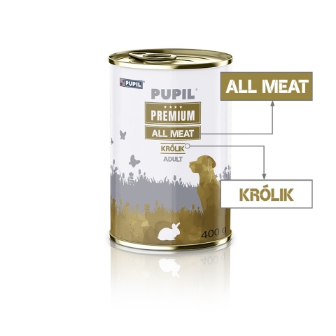 Mokra karma dla psa Pupil Premium królik 400g