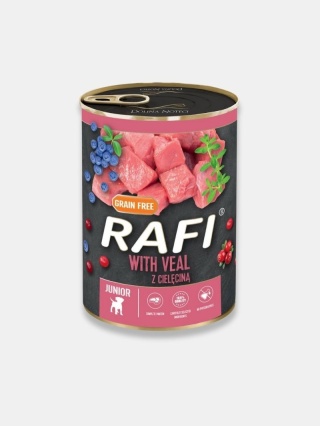 Mokra karma dla psa Rafi Junior z cielęciną 400g