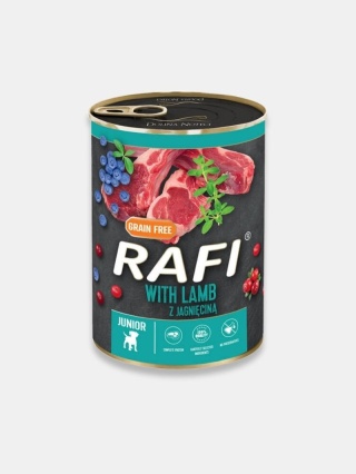 Mokra karma dla psa Rafi Junior z jagnięciną 400g