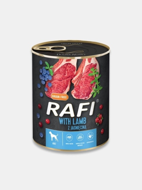 Mokra karma dla psa Rafi z jagnięciną 800g