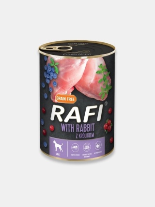 Mokra karma dla psa Rafi z królikiem 400g