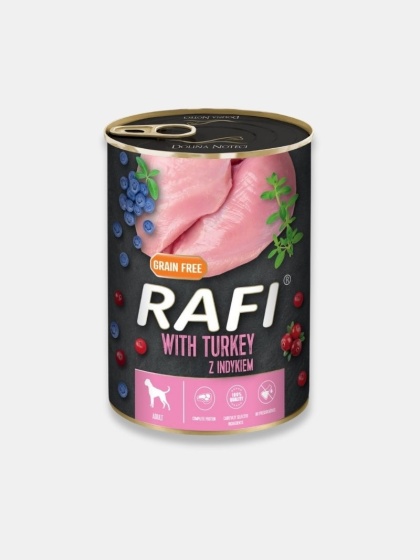 Mokra karma dla psa Rafi z indykiem 400g
