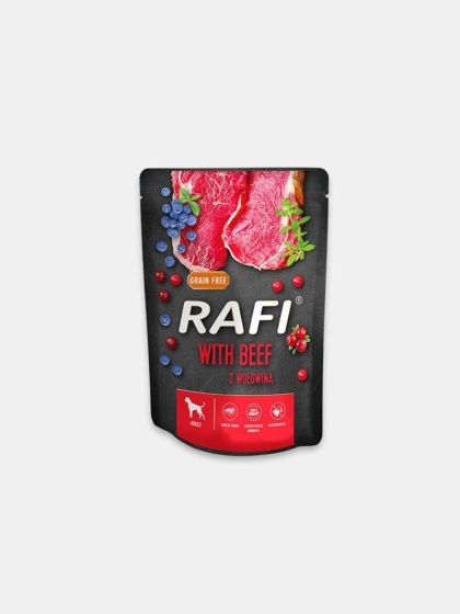 Karma mokra dla psa Rafi z wołowiną 300g