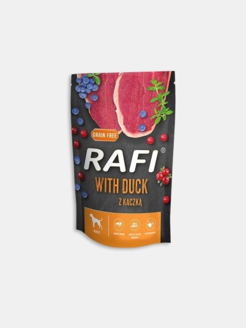 Karma mokra dla psa Rafi z kaczką 500g