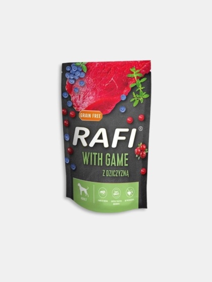 Karma mokra dla psa Rafi z dziczyzną 500g