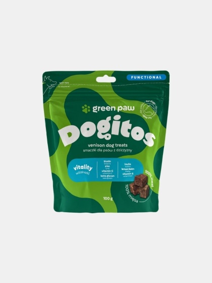 Przysmak dla psa poprawiający witalność Green Paw Dogitos Vitality z dziczyzną 100g